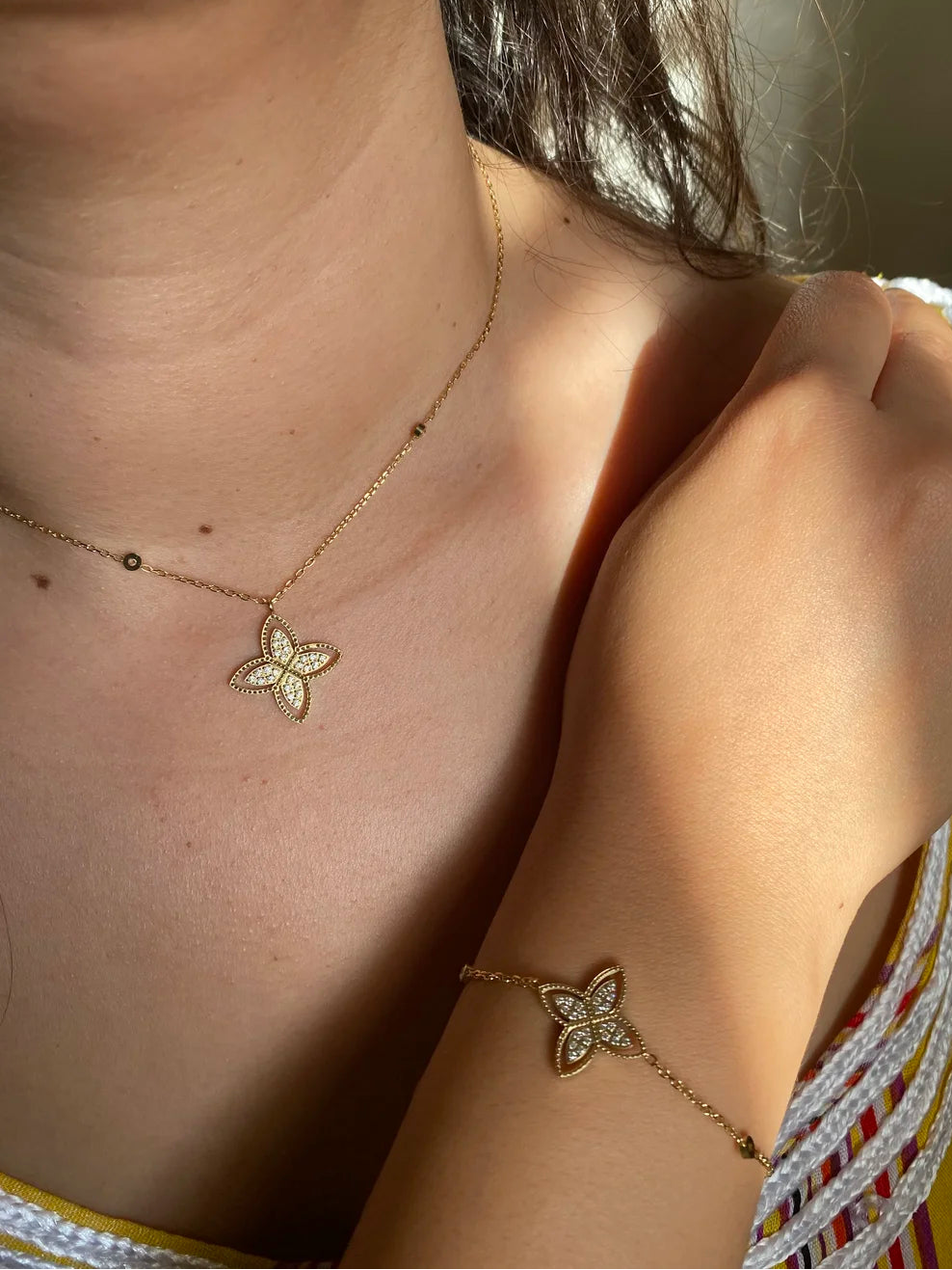 Gourmette collier Fleur d’Éclat