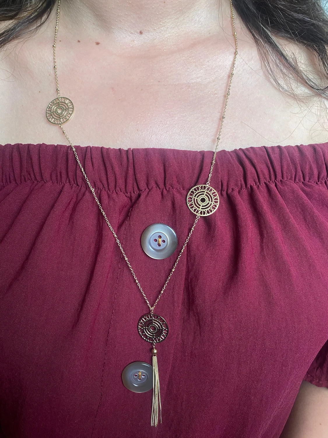 Sautoir Aura Doree modele