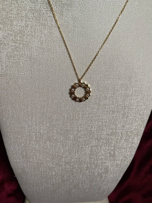 Collier Auria cercle doré acier inoxydable 316L femme – BeRosie Maroc