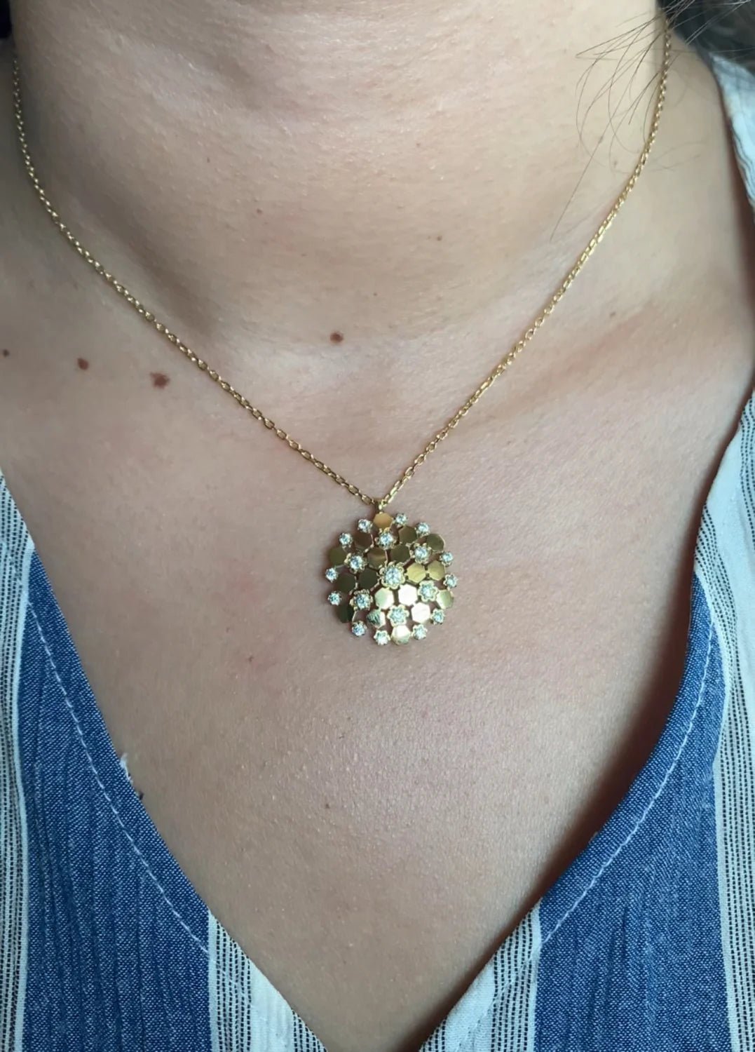 Collier Soléa acier inoxydable 316L doré femme – BeRosie Maroc