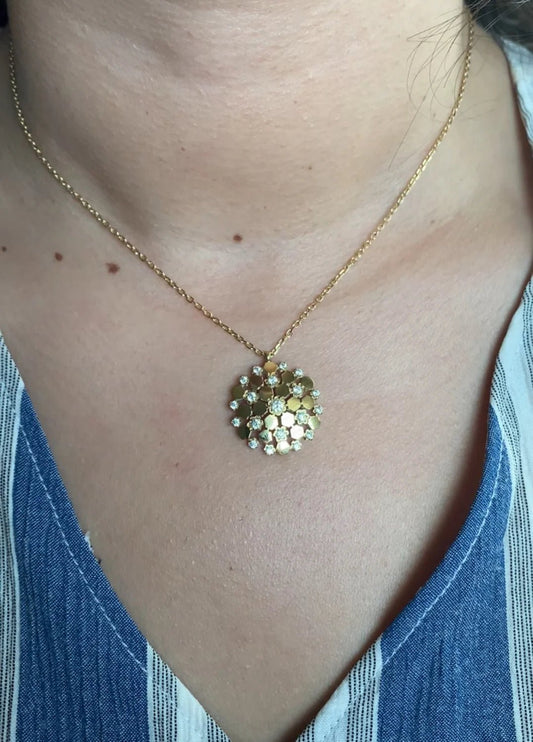Collier Soléa acier inoxydable 316L doré femme – BeRosie Maroc