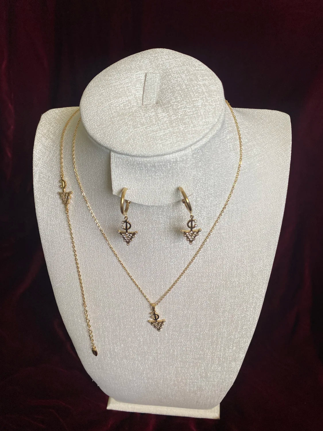 Ensemble Tazerzit – Parure dorée en acier inoxydable 