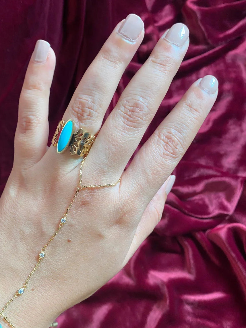 turquoise bague